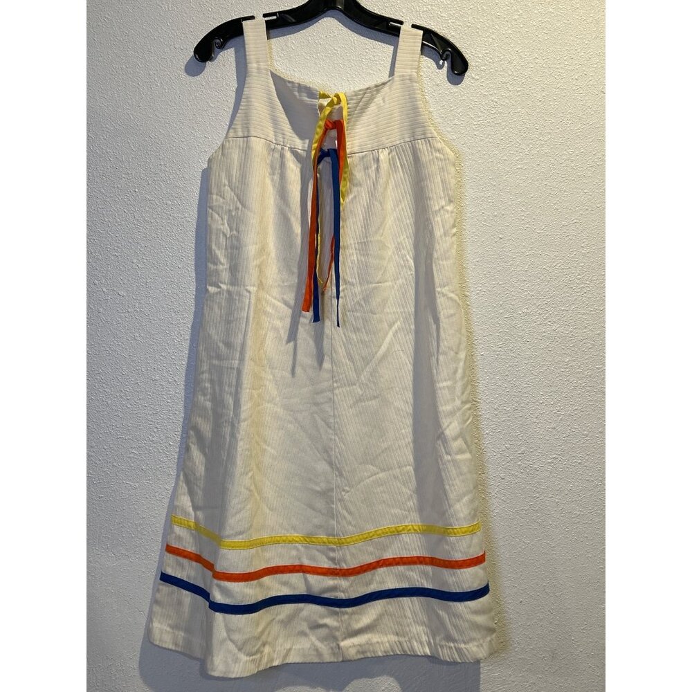 VIntage Montgomery Ward Dress (SIZE11) retro 70s Pockets Canvas Color
